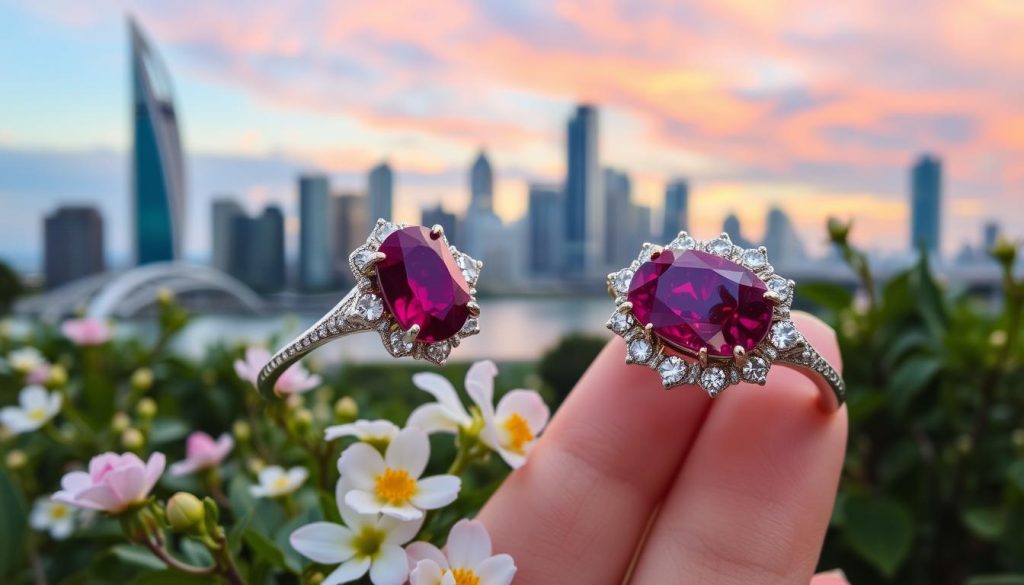 ruby engagement rings in Brisbane